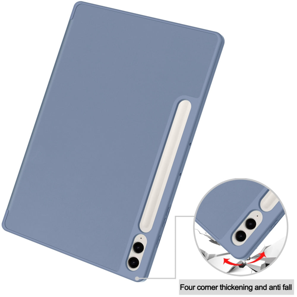 Husa de protectie tableta Techsuit Flex Trifold (with Pencil Holder) compatibil cu Samsung Galaxy Tab S9 FE Plus, Mov
