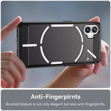 Husa de protectie Techsuit Carbon Silicone compatibil cu Nothing Phone (1), Negru