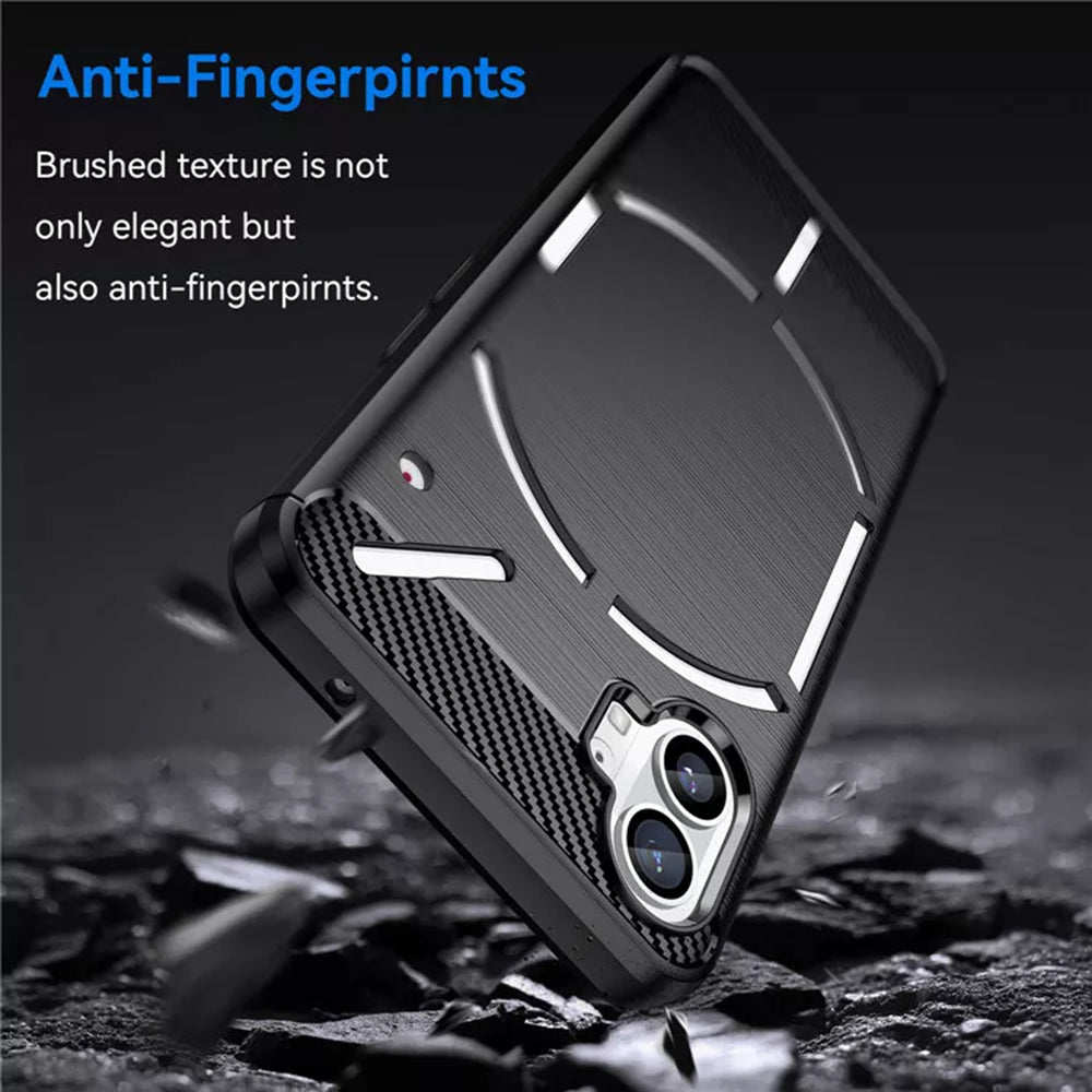 Husa de protectie Techsuit Carbon Silicone compatibil cu Nothing Phone (1), Negru