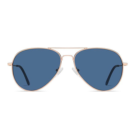 Techsuit Sunglasses (3025), for Women and Men, with UV Protection and Metal Frame, Roz Auriu / Harbor Blue