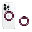 Suport Techsuit MagSafe Phone Ring (MPR2), Round Shape, Aluminium Alloy, Burgundy