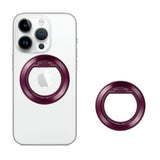 Suport Techsuit MagSafe Phone Ring (MPR2), Round Shape, Aluminium Alloy, Burgundy