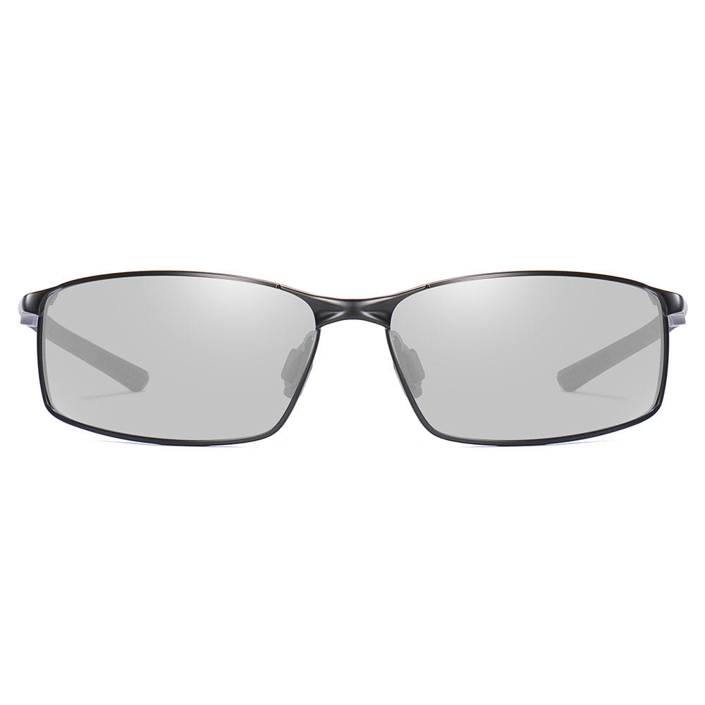 Techsuit Sunglasses Polarized (559), for Men, with UV Protection and Metal Frame, Rectangular, Negru / Photochromic