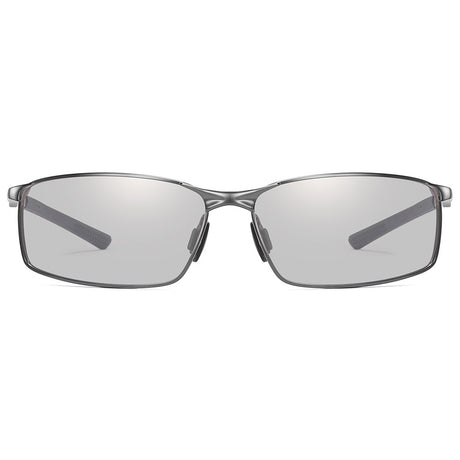 Techsuit Sunglasses Polarized (559), for Men, with UV Protection and Metal Frame, Rectangular, Gun Color / Photochromic