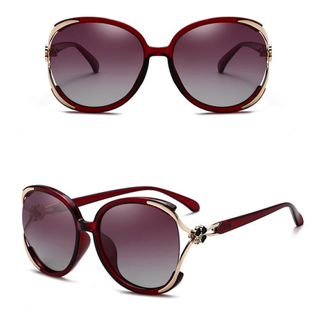Techsuit Sunglasses Polarized (1384), for Women with UV Protection, PC, Rosu