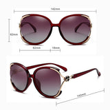 Techsuit Sunglasses Polarized (1384), for Women with UV Protection, PC, Rosu