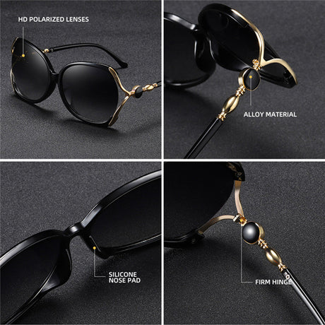 Techsuit Sunglasses Polarized (1722), for Women with UV Protection, PC, Albastru / Gray