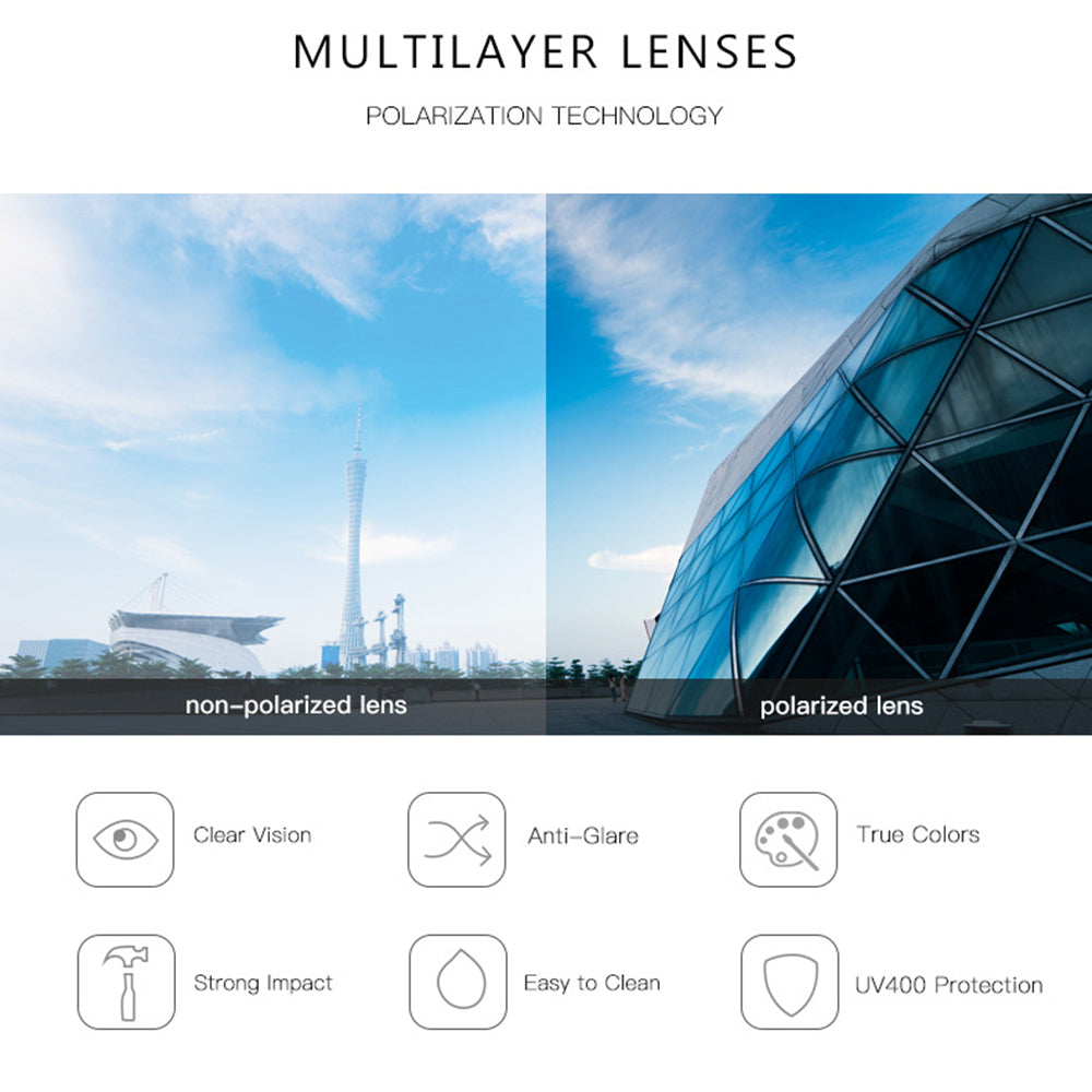 Techsuit Sunglasses Polarized PC (2012), UV Protection, Negru / Purple / Gray