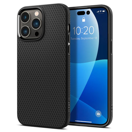 Husa de protectie Spigen Liquid Air (ACS04813) compatibil cu iPhone 14 Pro Max, Negru Mat