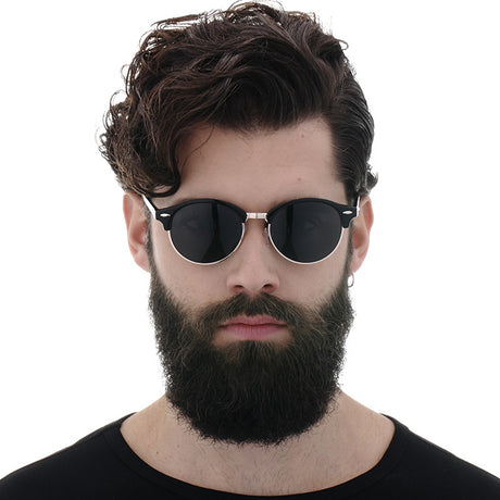 Techsuit Sunglasses Polarized (66612), for Men, with UV Protection, Auriu / Blue