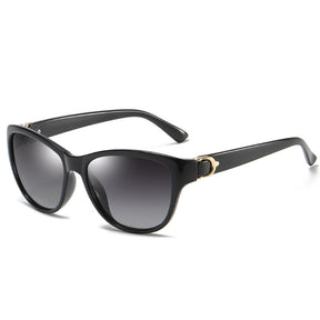 Techsuit Sunglasses Polarized (A572), for Women with UV Protection, PC, Negru / Gradient Gray