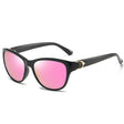 Techsuit Sunglasses Polarized (A572), for Women with UV Protection, PC, Negru / Pink Mirror