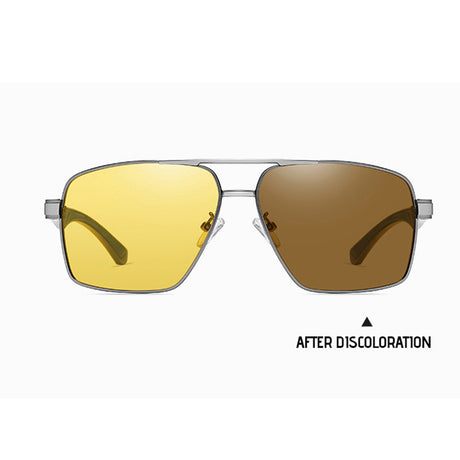 Ochelari de Soare Techsuit (LM001), Aluminiu, Fotocromic, Galben