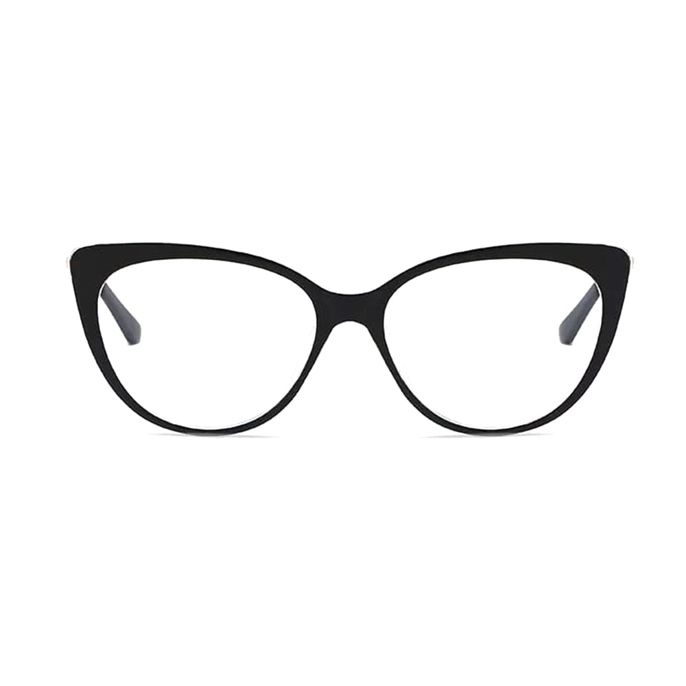 Techsuit Anti-Blue Light Glasses Reflex Metal (F5018-C72), Cat Eye, Dark Black
