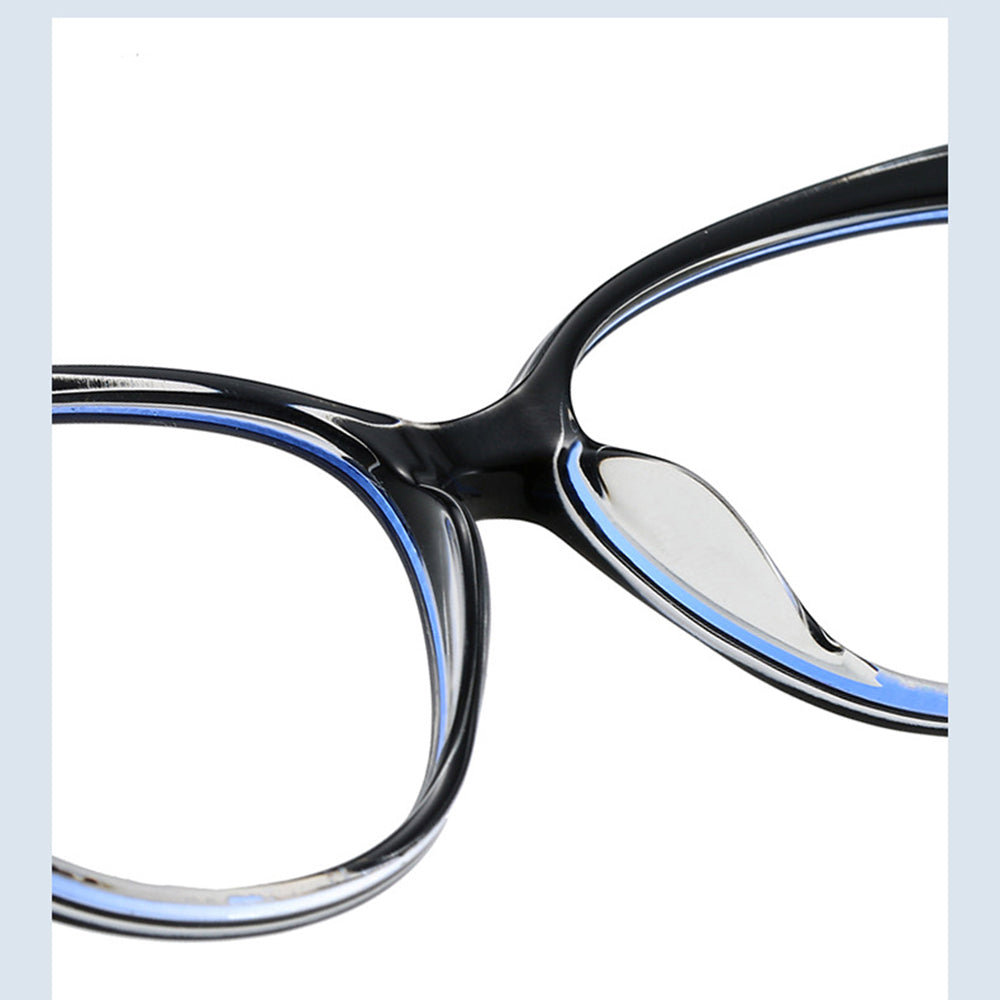 Techsuit Anti-Blue Light Glasses Reflex Metal (F5018-C42), Cat Eye, Nude Leopard