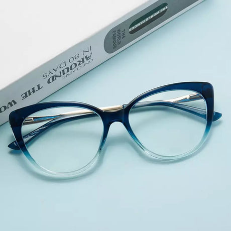 Techsuit Anti-Blue Light Glasses Reflex Metal (F5018-C42), Cat Eye, Nude Leopard
