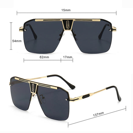 Ochelari de Soare Techsuit (2576), Cadru Aluminiu, Lentile Policarbonat, Auriu / Gri