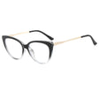 Techsuit Anti-Blue Light Glasses Reflex Metal (F5018-C7), Cat Eye, Transparent Black