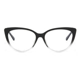 Techsuit Anti-Blue Light Glasses Reflex Metal (F5018-C7), Cat Eye, Transparent Black