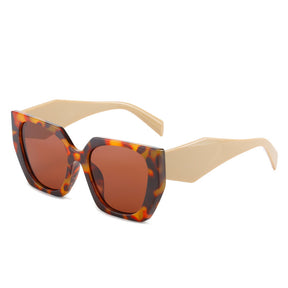 Techsuit Sunglasses (3967), for Women, PC Frame and Lens, Leopard / Maro