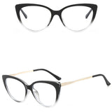 Techsuit Anti-Blue Light Glasses Reflex Metal (F5018-C7), Cat Eye, Transparent Black