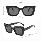 Techsuit Sunglasses (5277), for Women with PC Frame and Lens, Square Shape, Negru / Gray