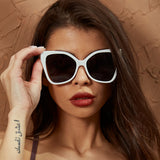 Techsuit Sunglasses (5335), for Women with PC Frame and Lens, Butterfly Shape, Roz / Champagne