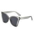 Techsuit Sunglasses (5335), for Women with PC Frame and Lens, Butterfly Shape, Gri