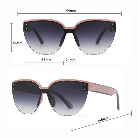 Techsuit Sunglasses (6506), for Women, PC Frame and Lens, Bright Black / Gri