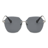 Techsuit Sunglasses (8195), for Women, Metal and PC, Argintiu / Gradient Gray