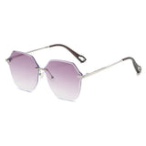 Techsuit Sunglasses (8195), for Women, Metal and PC, Argintiu / Gradient Purple