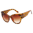 Techsuit Sunglasses (9778), for Women with PC Frame and Lens, Cat Eye, Leopard / Maro
