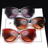 Techsuit Sunglasses (9778), for Women with PC Frame and Lens, Cat Eye, Leopard / Maro