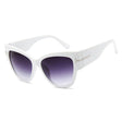 Techsuit Sunglasses (9778), for Women with PC Frame and Lens, Cat Eye, Alb / Gradient