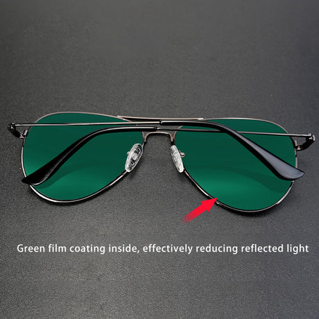 Ochelari de Soare Unisex - Techsuit (3025) - Gold / Green