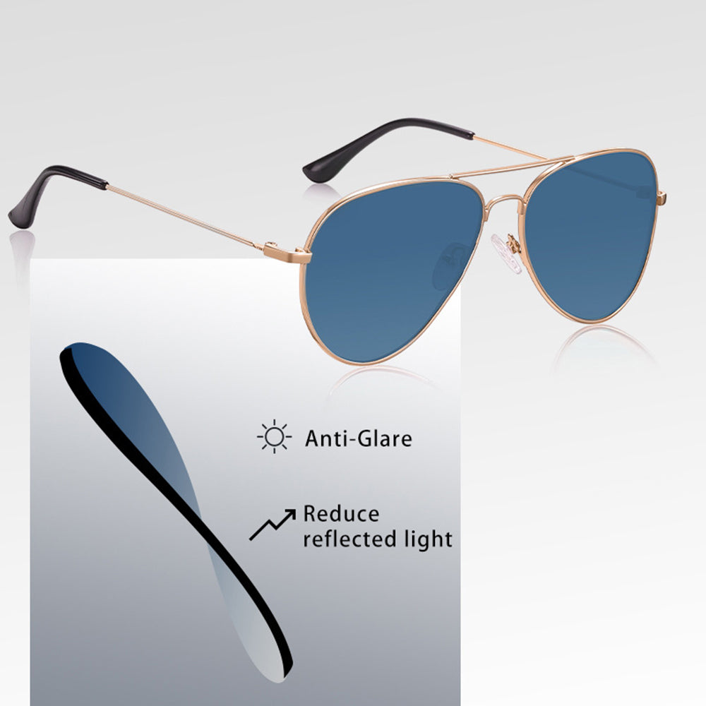 Ochelari de Soare Techsuit (3025), Metal, Albastru
