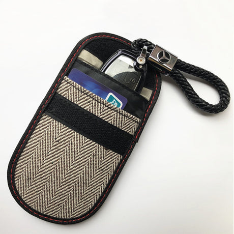 Husa de protectie Techsuit RFID Anti-Theft (AF1) compatibil cu for Cards & Keys, Waterproof Leather, Metal Hybrid Fibre, EMF Blocker, 12.5x9, Gri