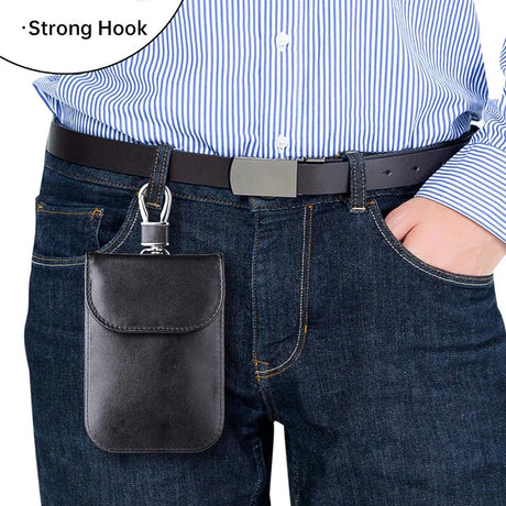 Husa de protectie Techsuit RFID Anti-Theft (AF2) compatibil cu for Cards & Keys, PU Leather, EMF Blocker, Negru