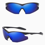 Techsuit Bike Glasses (1806), for Cycling and Sport Outdoor Activities, with UV Protection, Unisex, Negru / Blue Purple