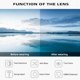 Techsuit Bike Glasses (1806), for Cycling and Sport Outdoor Activities, with UV Protection, Unisex, Negru / Blue Purple