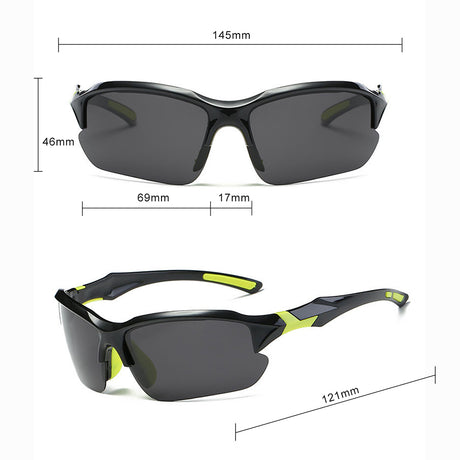 Techsuit Bike Glasses (9301), for Cycling and Sport Outdoor Activities, with UV Protection, Unisex, Negru / Blue