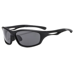 Techsuit Bike Glasses (9309), for Cycling and Sport Outdoor Activities, Polarized, PC Frame, Unisex, Negru / Gray