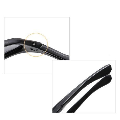 Techsuit Bike Glasses (9309), for Cycling and Sport Outdoor Activities, Polarized, PC Frame, Unisex, Negru / Tea
