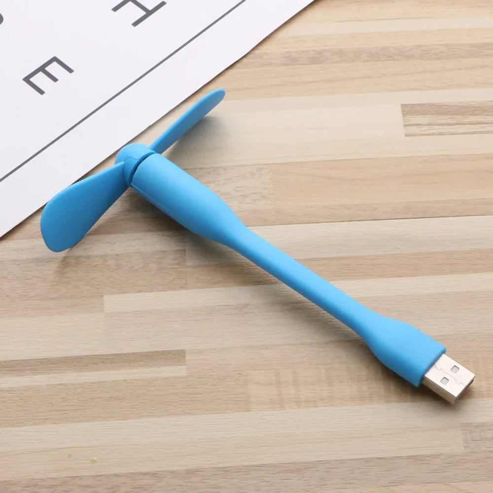 Techsuit Mini USB Fan (TUF1), Portable, Flexible, Bendable, 5V, Albastru
