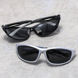 Techsuit Bike Glasses (9309), for Cycling and Sport Outdoor Activities, Polarized, PC Frame, Unisex, Argintiu / Gray