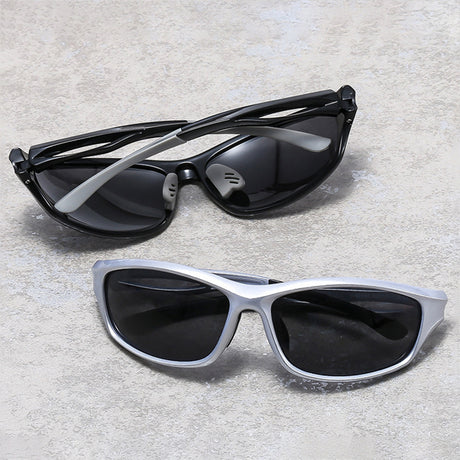 Techsuit Bike Glasses (9309), for Cycling and Sport Outdoor Activities, Polarized, PC Frame, Unisex, Negru / Yellow