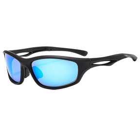 Techsuit Bike Glasses (9309), for Cycling and Sport Outdoor Activities, Polarized, PC Frame, Unisex, Negru / Blue