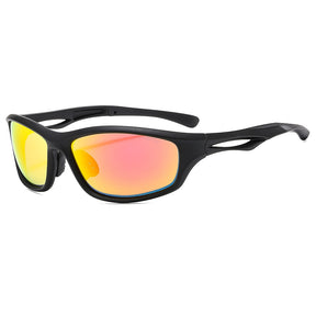 Techsuit Bike Glasses (9309), for Cycling and Sport Outdoor Activities, Polarized, PC Frame, Unisex, Negru / Red