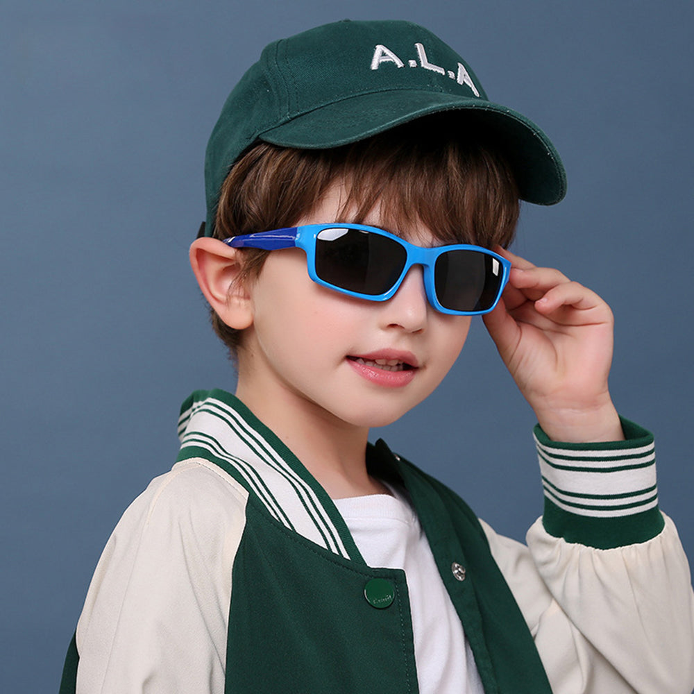 Techsuit Sunglasses Polarised (8202-C21), for Kids, Sport Type, Bleumarin / Pink