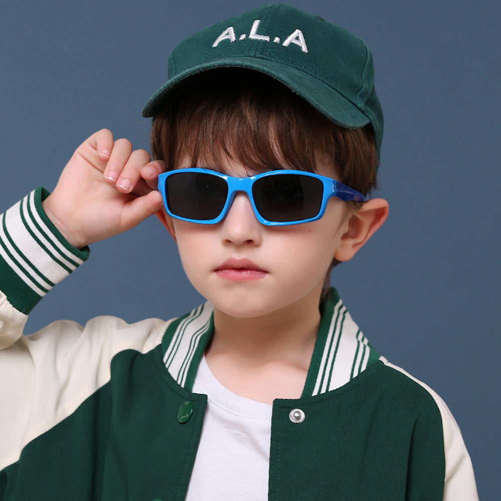 Techsuit Sunglasses Polarised (8202-C21), for Kids, Sport Type, Bleumarin / Pink